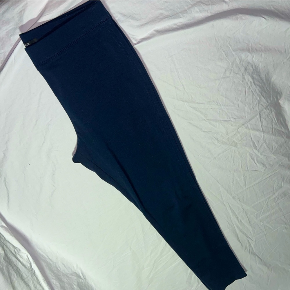 Tahari Navy blue pique ponte dress leggings pants